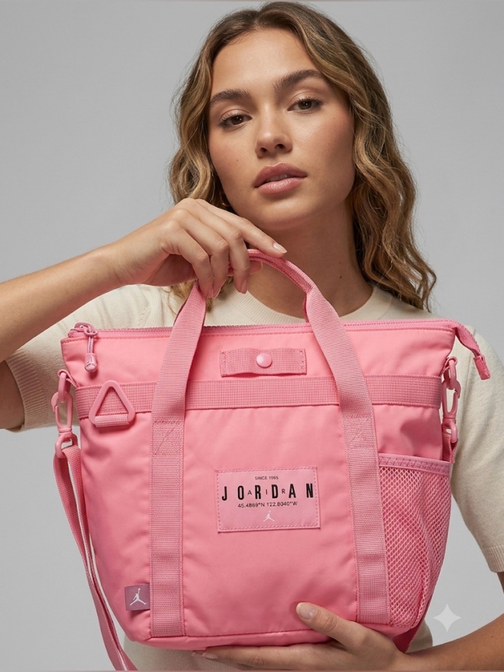NWT Jordan Pink Utility Mini Tote Bag Crossbody Convertible Pink Glaze